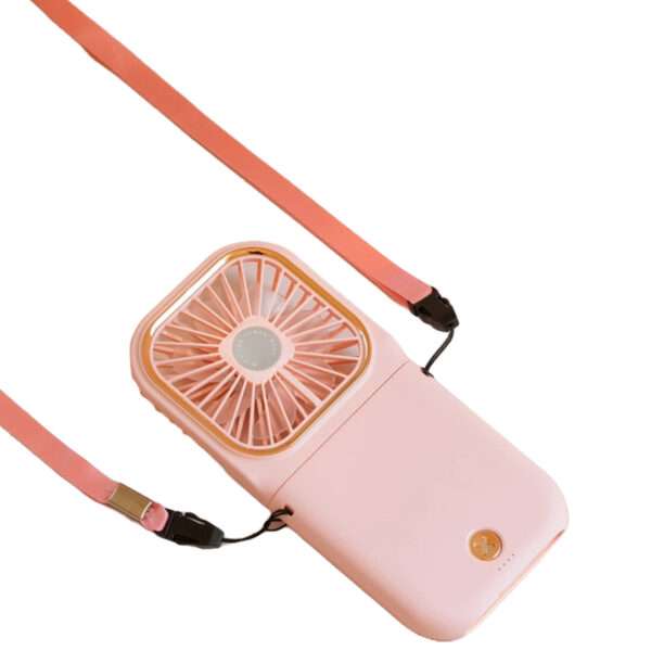 3 IN 1 Mini Fan 3,000mAh Power Bank with Lanyard