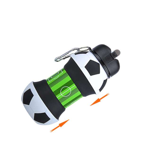 Foldable Silicone Football Water Bottle Sports Flask