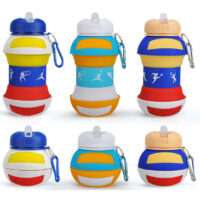 Customizable Logo Hydration Silicone Volleyball Water Bottle