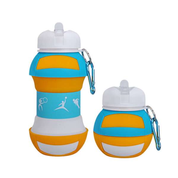 Customizable Logo Hydration Silicone Volleyball Water Bottle