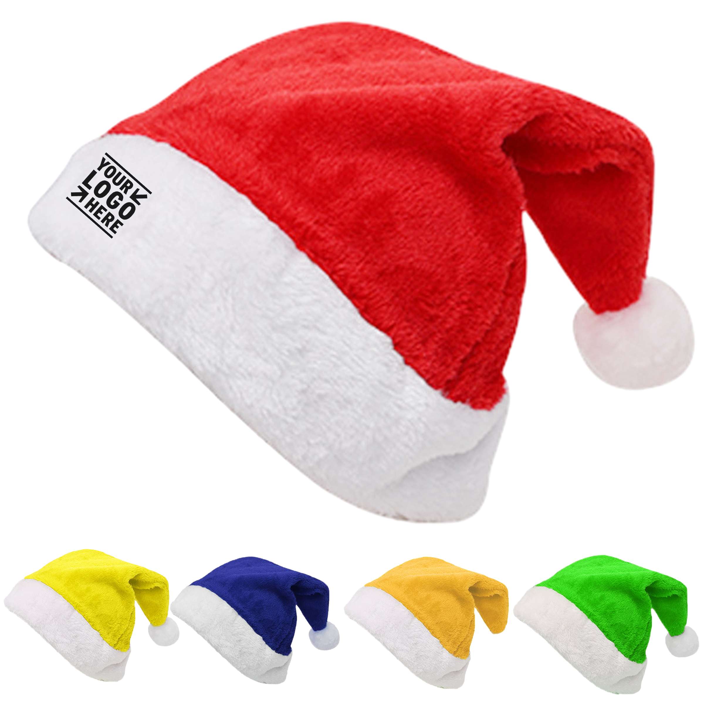 Joyful Embroidery Santa Hats Festive Duo Delights