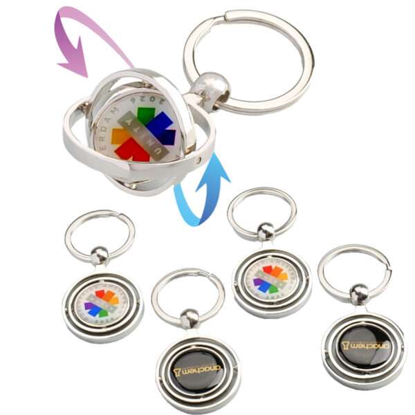 Personalized Branded Swivel Zinc Alloy Custom Metal Keychain