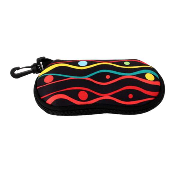 Neoprene Zipper Sunglass Case with Carabiner Clip - Customizable Full Color Logo Print