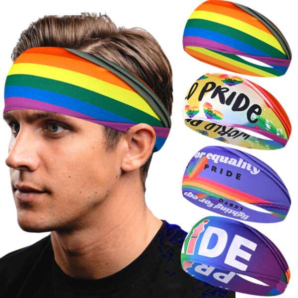 Full Color Pride Workout Cooling Polyester Headband