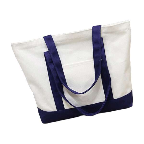 Large Zip Canvas Tote Bag