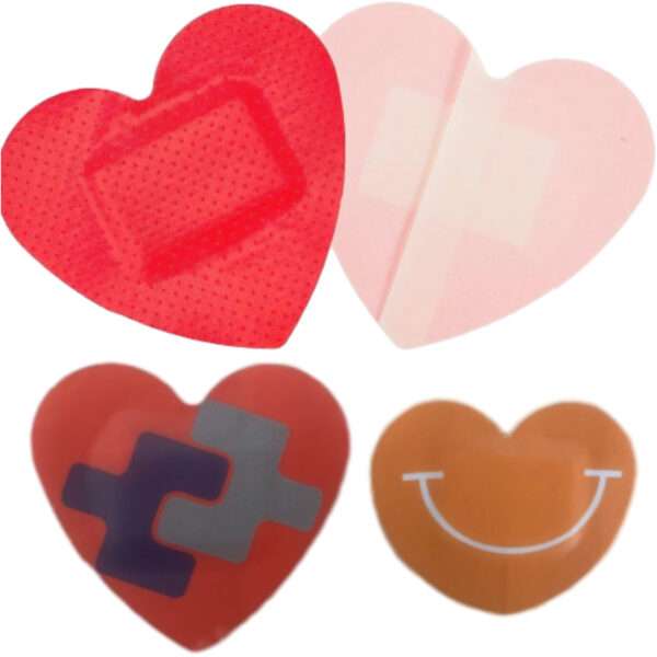 heart shaped adhesive bandages