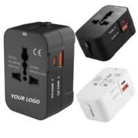 Universal travel adapter with rapid USB charging and global compatibility