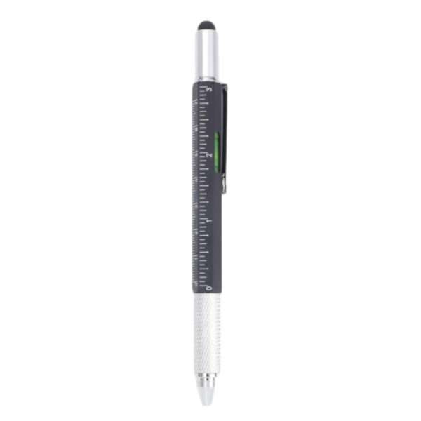 6-in-1 Multi-Tool Pen: Write, measure, level, connect & fix.