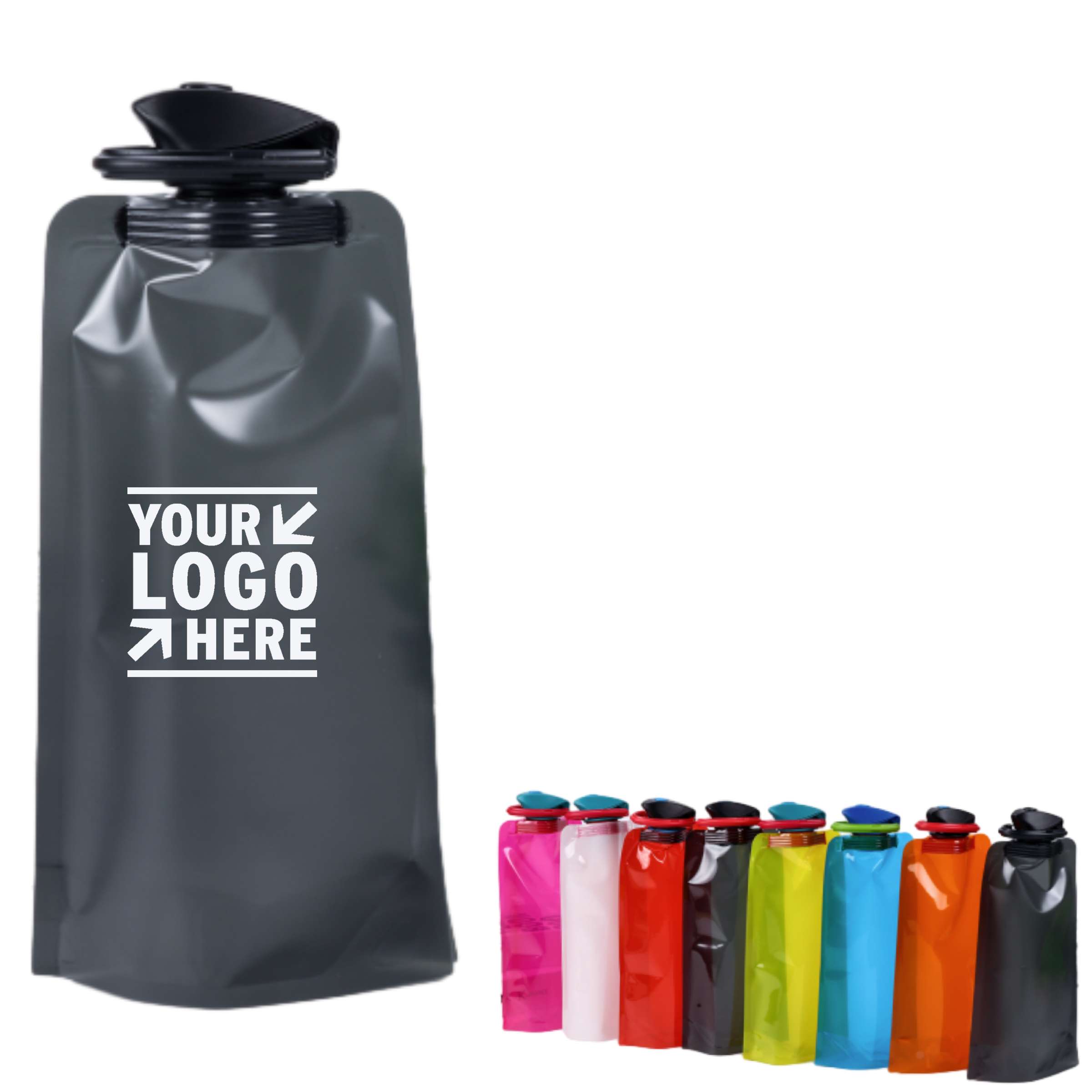 EcoFlex Foldable Water Bottle in various colors