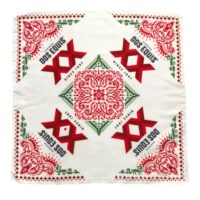 Customizable polyester bandana with digital imprint, ideal for promotional giveaways and corporate events.
